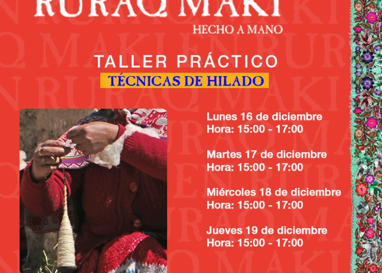 taller práctico de hilado