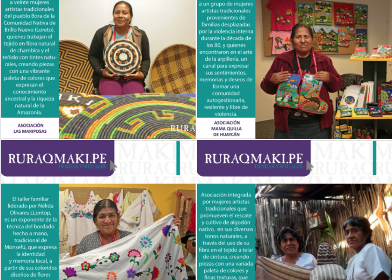 Con apoyo de la UNESCO, 12 colectivos liderados por mujeres se suman a Ruraqmaki.pe