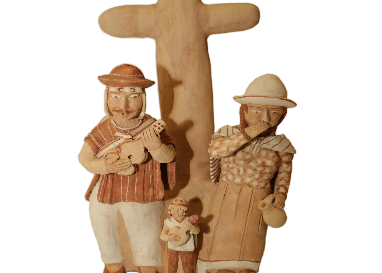 Las esculturas de cerámica de la familia Tineo se caracterizan por sus representaciones religiosas, costumbristas, históricas y sociales.